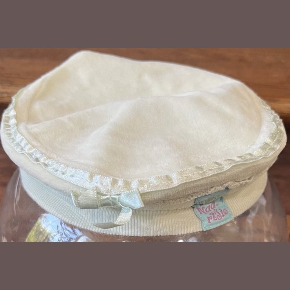 NWT NAARTJIE WHITE VELOUR BARET